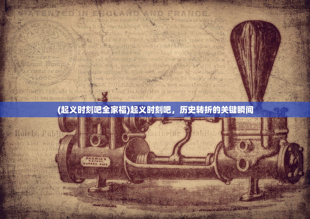 (起义时刻吧全家福)起义时刻吧，历史转折的关键瞬间